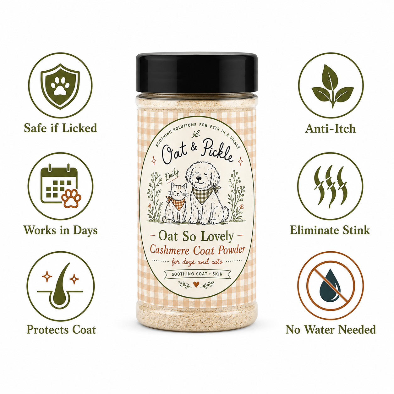 Oat So Lovely Anti-Itch Oatmeal Powder for Dogs & Cats